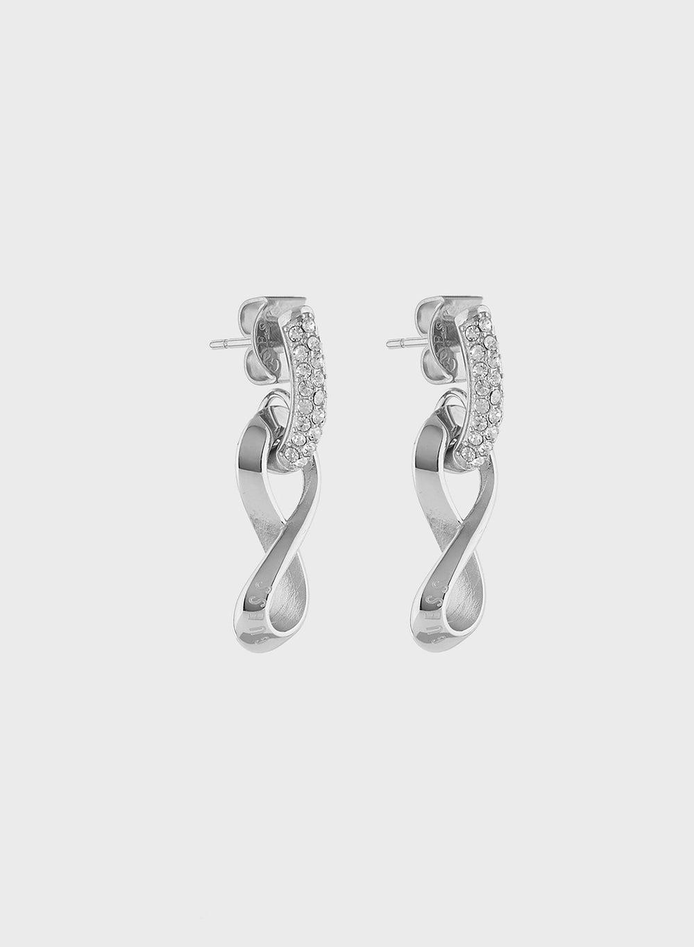 GUESS Infinity Pendant Earrings 29mm Jube05051Jwrht/U - Timeless Elegance - Image 1