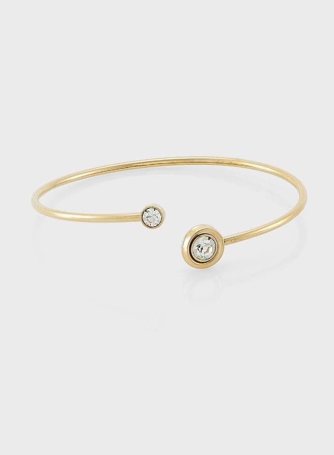 CALVIN KLEIN Crystal Solitaire Twisted Bangle - Image 1