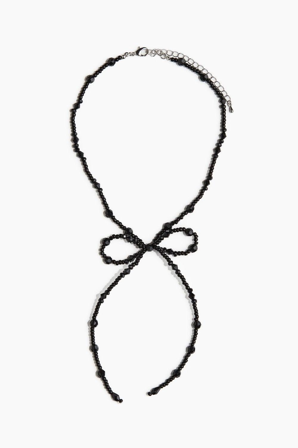 H&M Elegance Embellished Bow Necklace for Women - Image 1