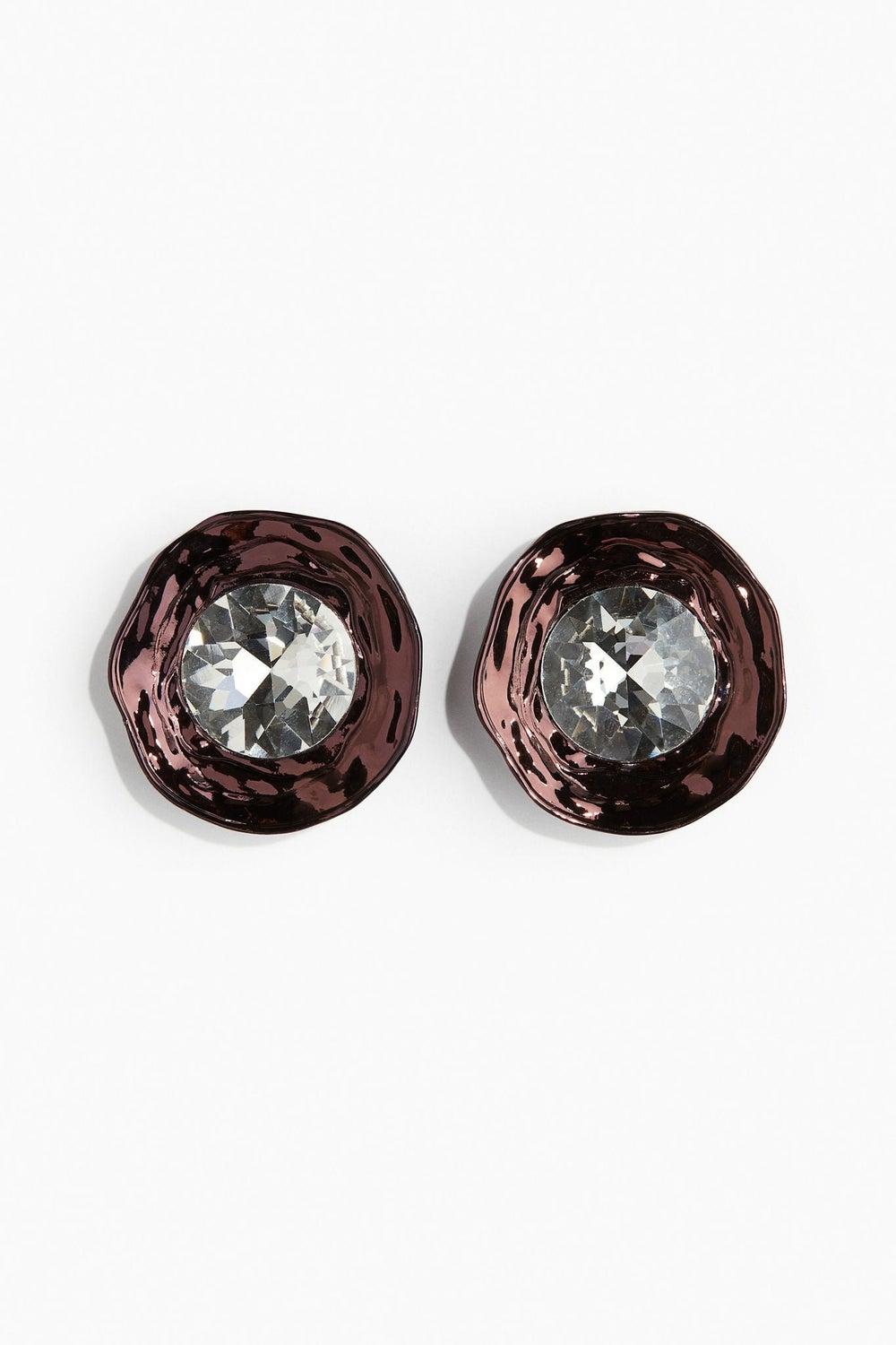 H&M Chic Sparkle Rhinestone Earrings - Day to Night Elegance - Image 1