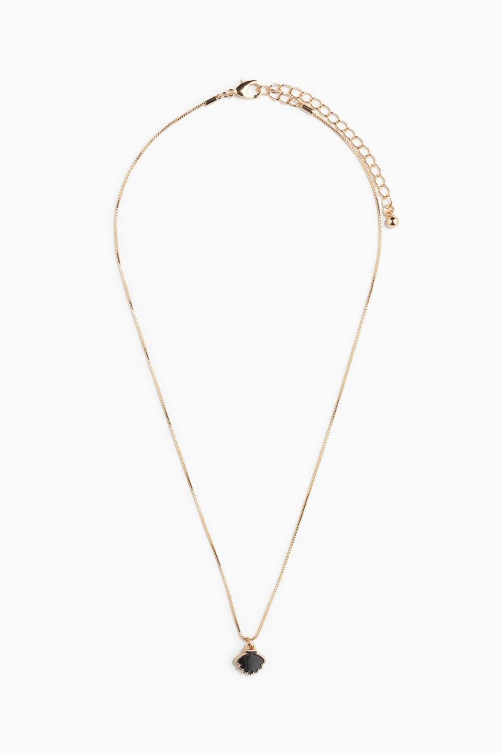 H&M Heart-Shaped Gold-Tone Pendant Necklace - Image 1