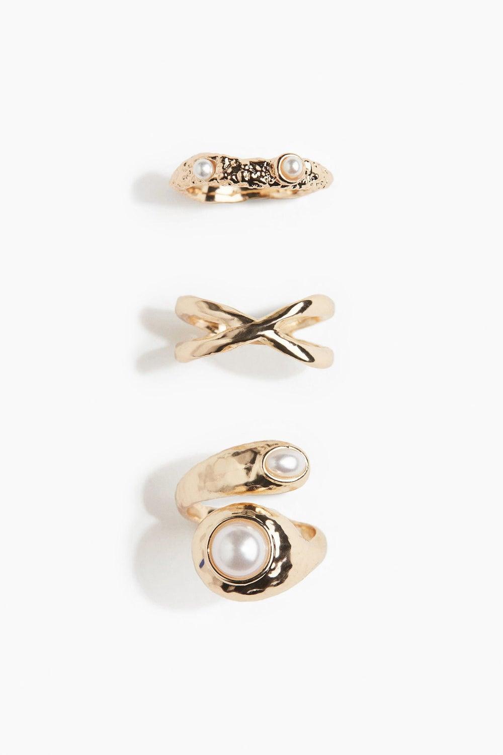 H&M Trio Elegance: 3-Pack Diverse Women's Rings - Image 1