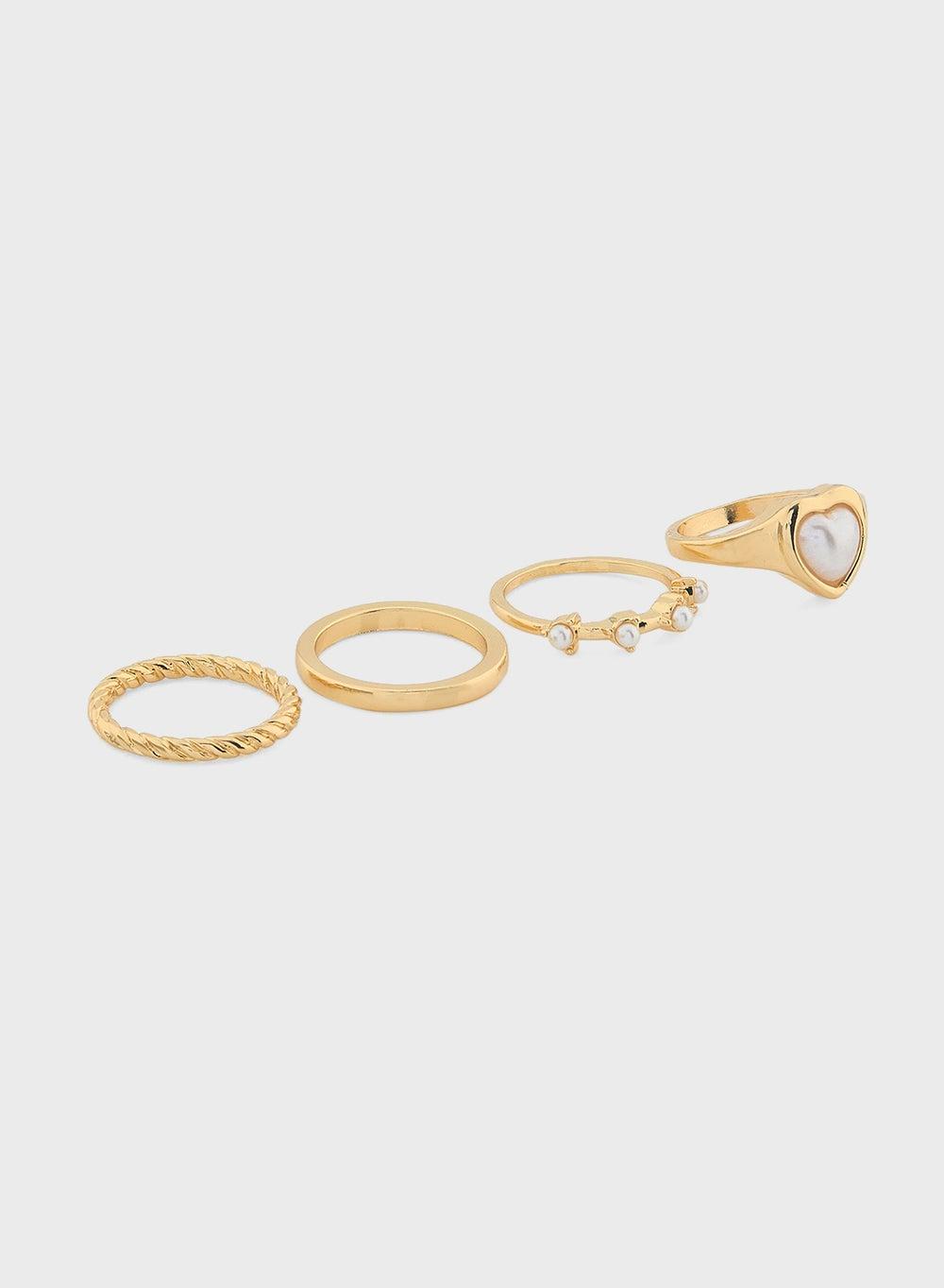 ELLA Luxe Pearl Ring Quartet for Women - Image 1