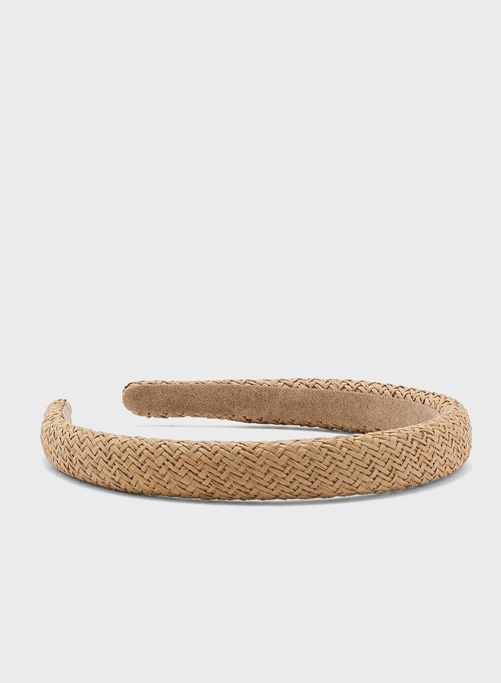 ELLA Woven Raffia Luxury Headband for Women - Image 1