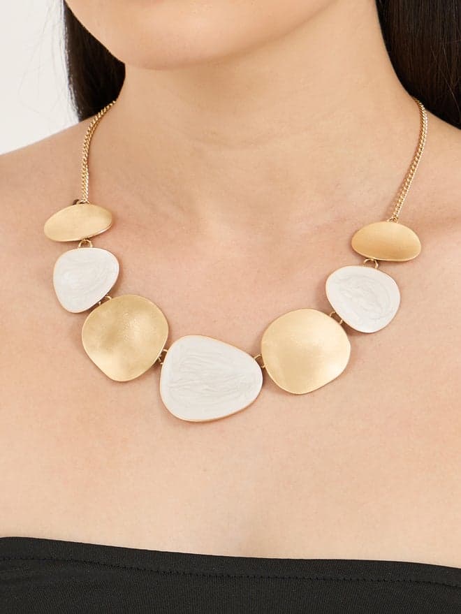 Styli Two-Tone Chunky Women's Necklace – Elegant Accessory - Image 1