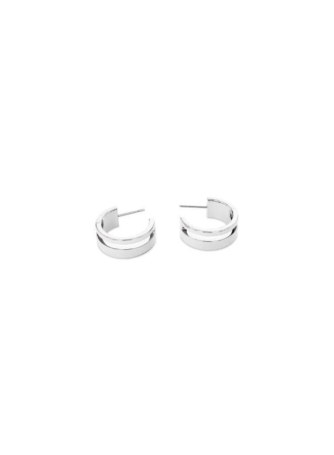 CALVIN KLEIN Geometric Essentials - Chic Bicolor Earrings - Image 1