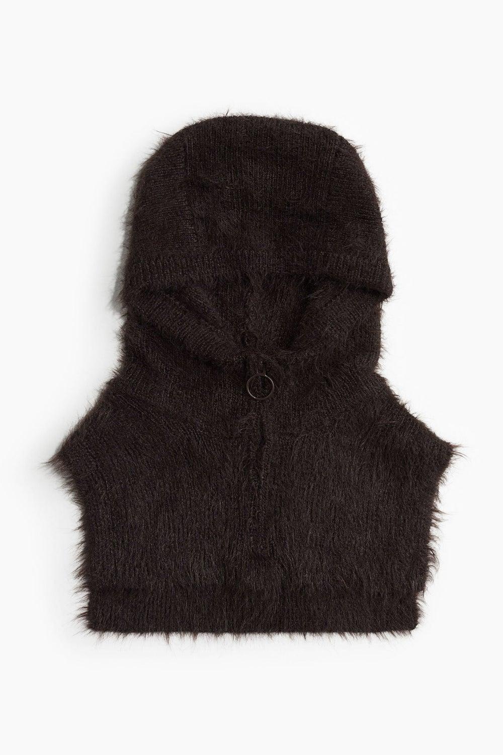 H&M Hooded Fluffy-Knit Neck Warmer - Winter Elegance - Image 1