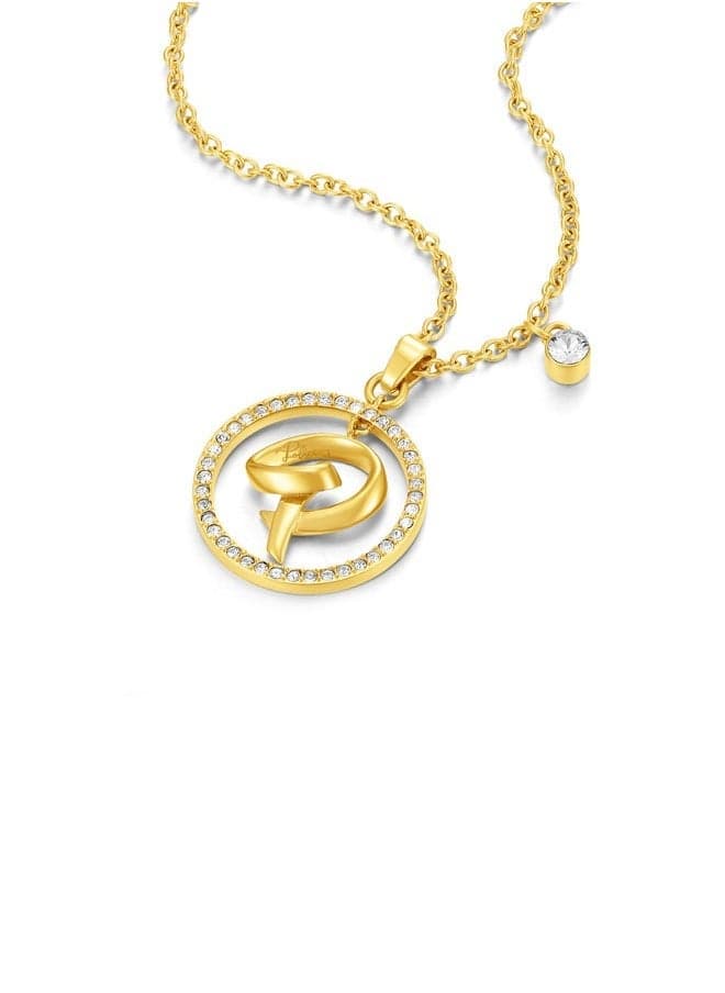 POLICE Volute Gold Plated Crystal Necklace 20MMPEJLN0004101 - Image 1