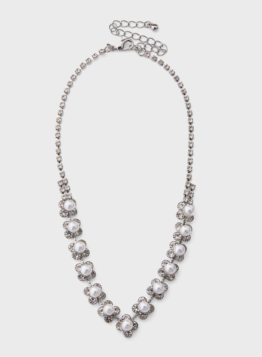 Ella Limited Edition Sparkle - Diamante Floral Necklace - Image 1