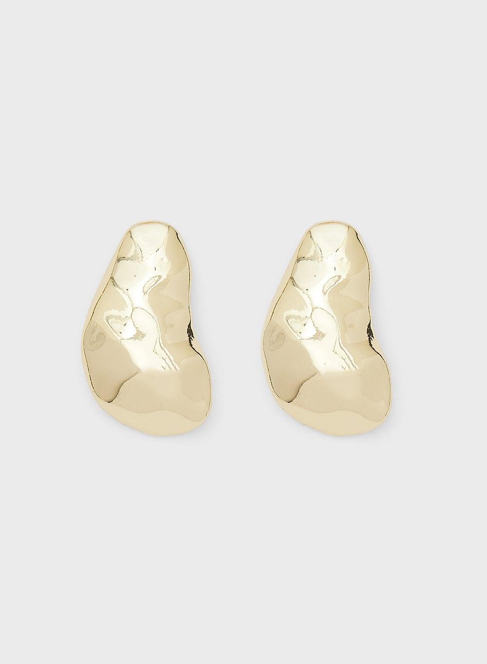 ELLA Molten Stud Earrings: Timeless Elegance in Metal - Image 1
