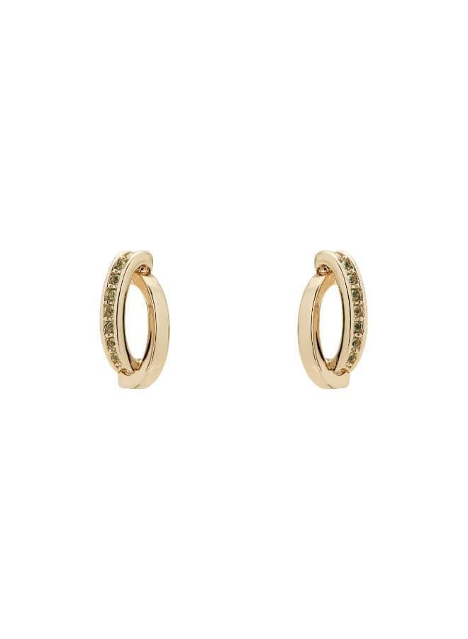 Karen Millen Elegant Oval Pave Chain Stud Earrings - Image 1