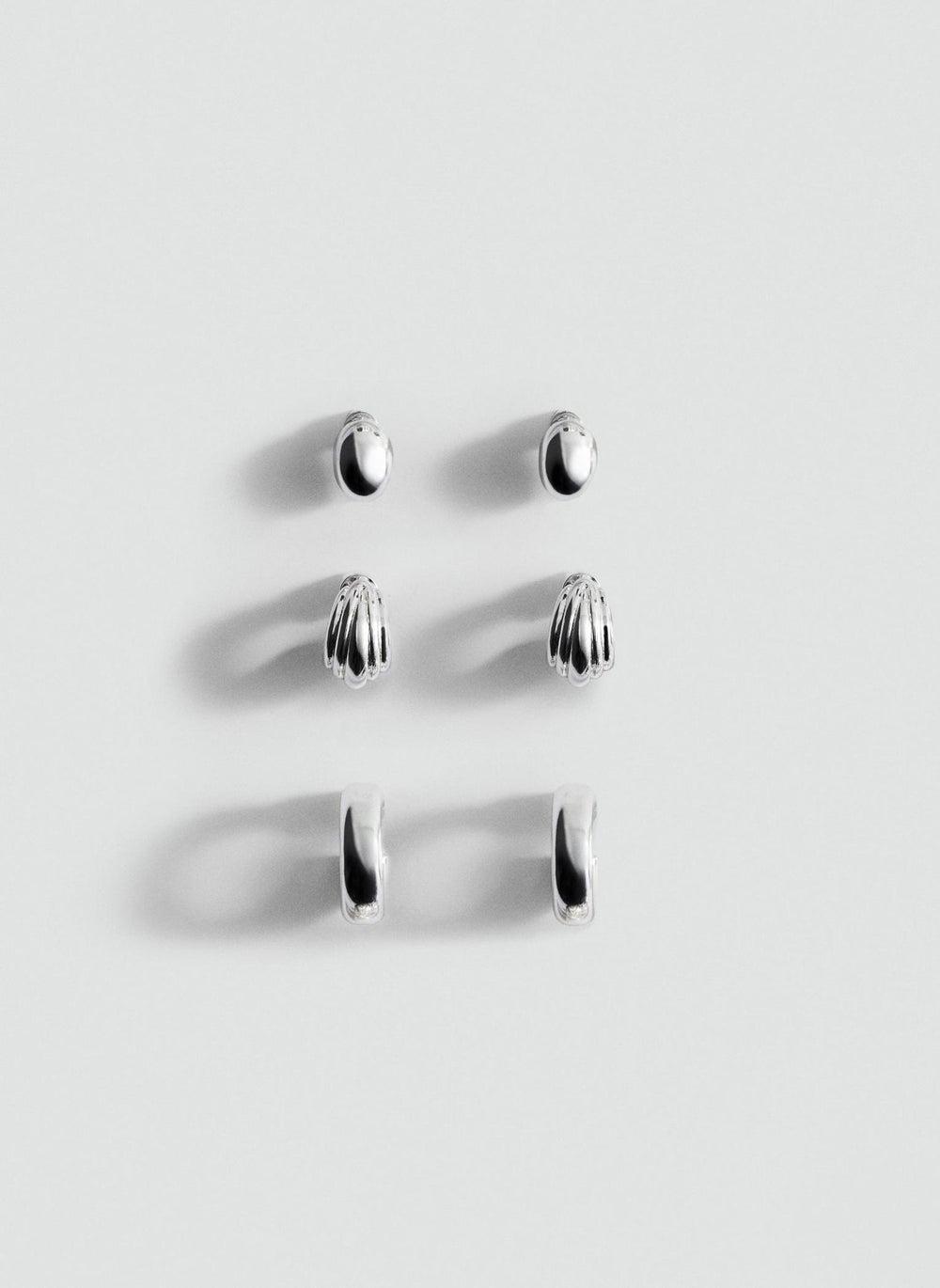 MANGO Chic Trio: Mixed Earrings Set for Women - Image 1