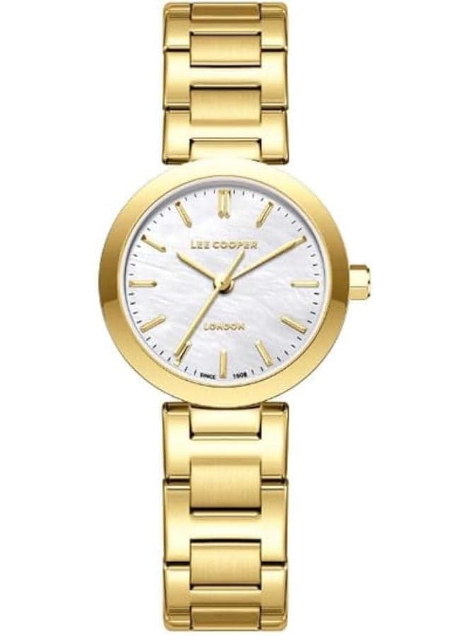 Lee Cooper Elegant Gold Metal Analog Watch LC08032.120 - 28mm - Image 1
