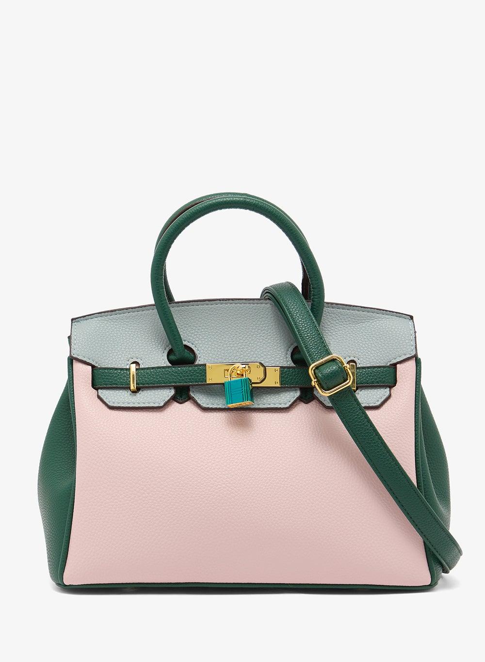 ELLA Chic Color Block Large Satchel Bag - Perfect for Women - Image 1