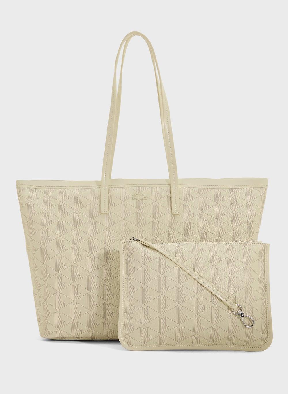 LACOSTE Monogram Zip Over Tote – Elegant Everyday Style - Image 1