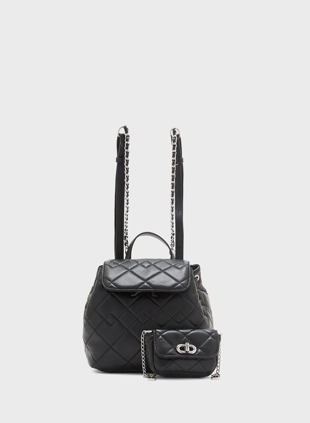 Ginger Quilted 2-in-1 Backpack & Crossbody Pouch for Women - Image 1