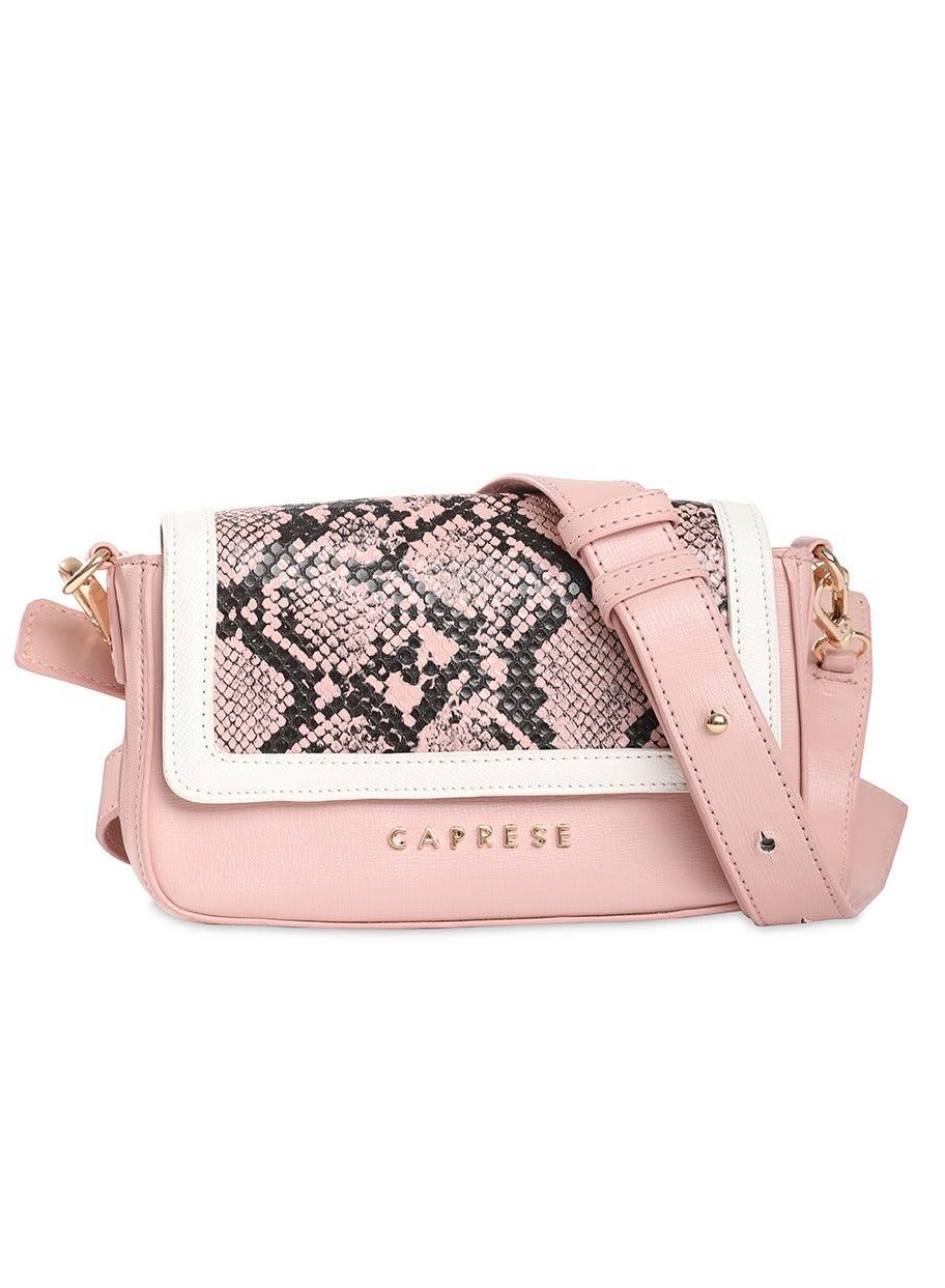 CAPRESE Ellis Pink Snakeskin Print Sling Bag - Image 1
