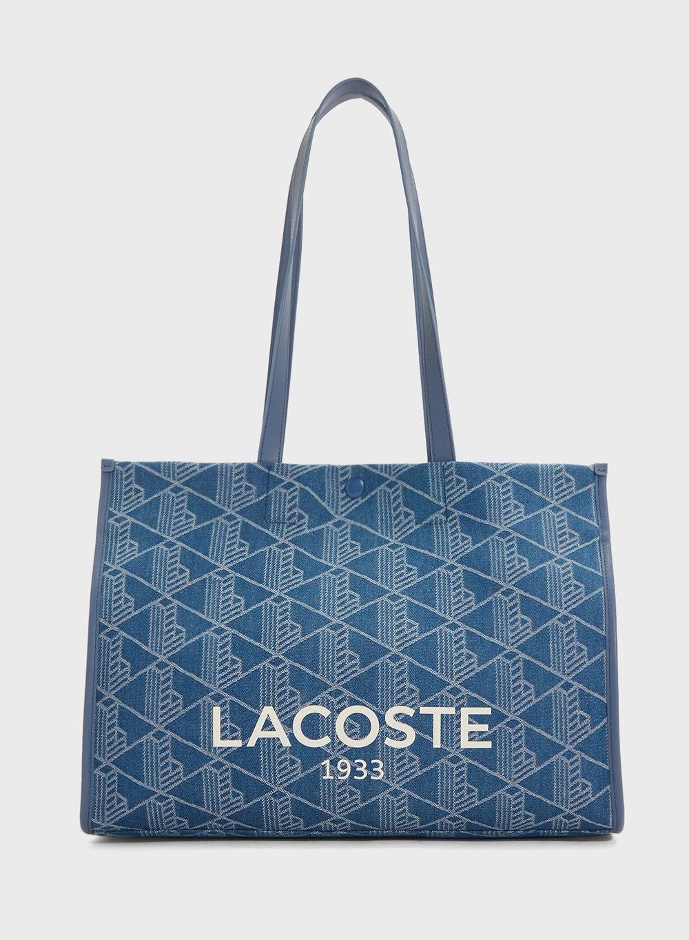 LACOSTE Chic Monogram Tote – Stylishly Carries Everything - Image 1