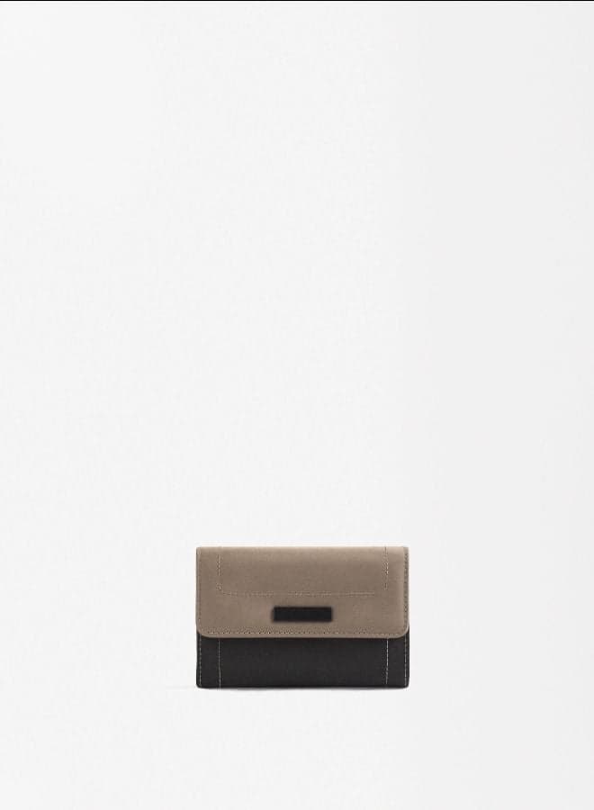 PARFOIS Brown Elegance Color Block Wallet for Women - Image 1
