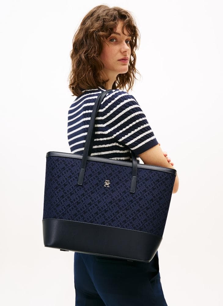 TOMMY HILFIGER Chic Logo Jacquard Women's Tote - Image 1