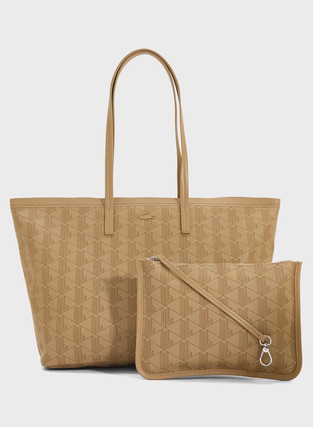 LACOSTE Monogram Elegance Top Handle Tote - Image 1