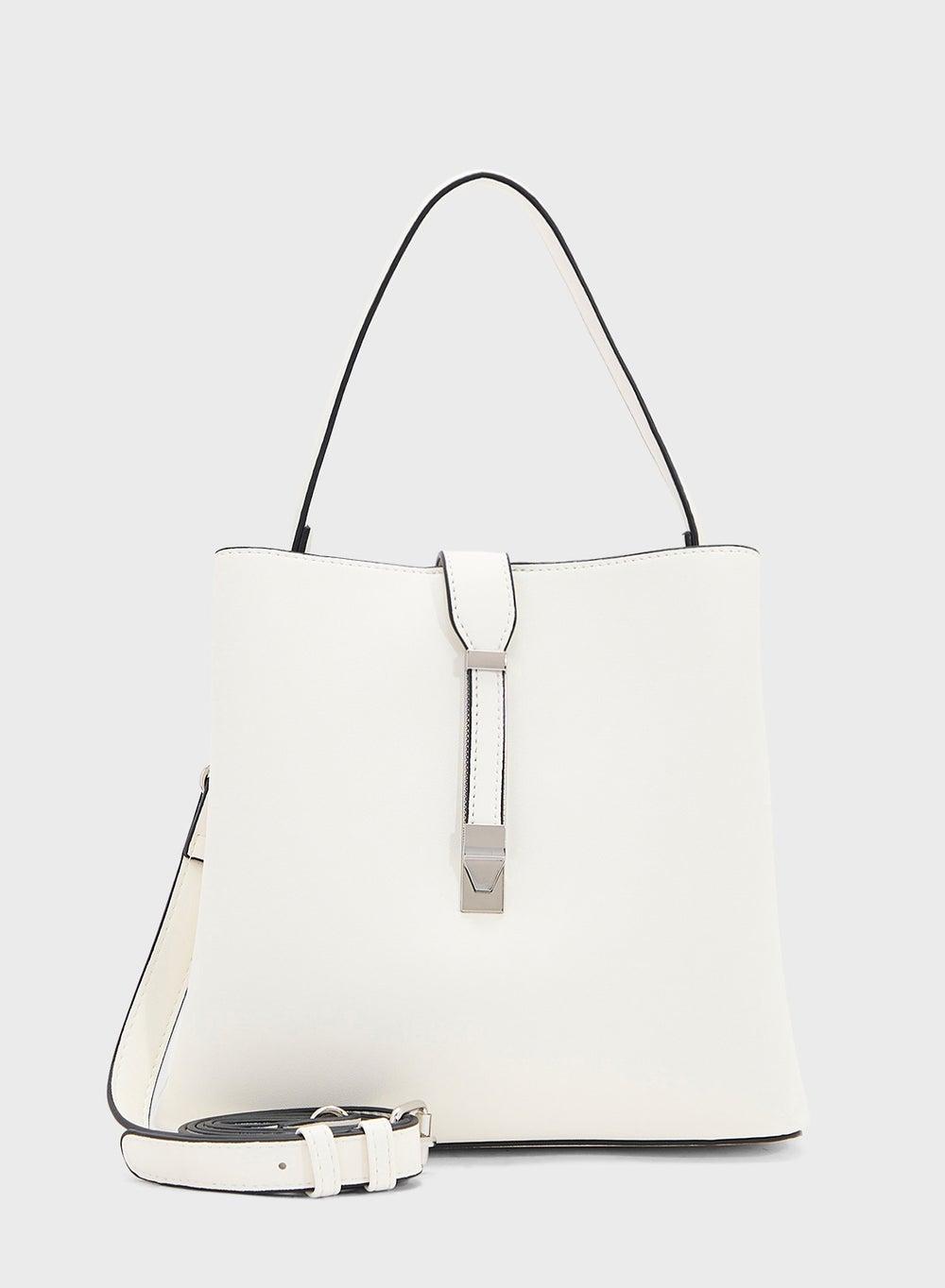 ELLA Elegant Minimalist Satchel with Metal Closure Detail - Image 1