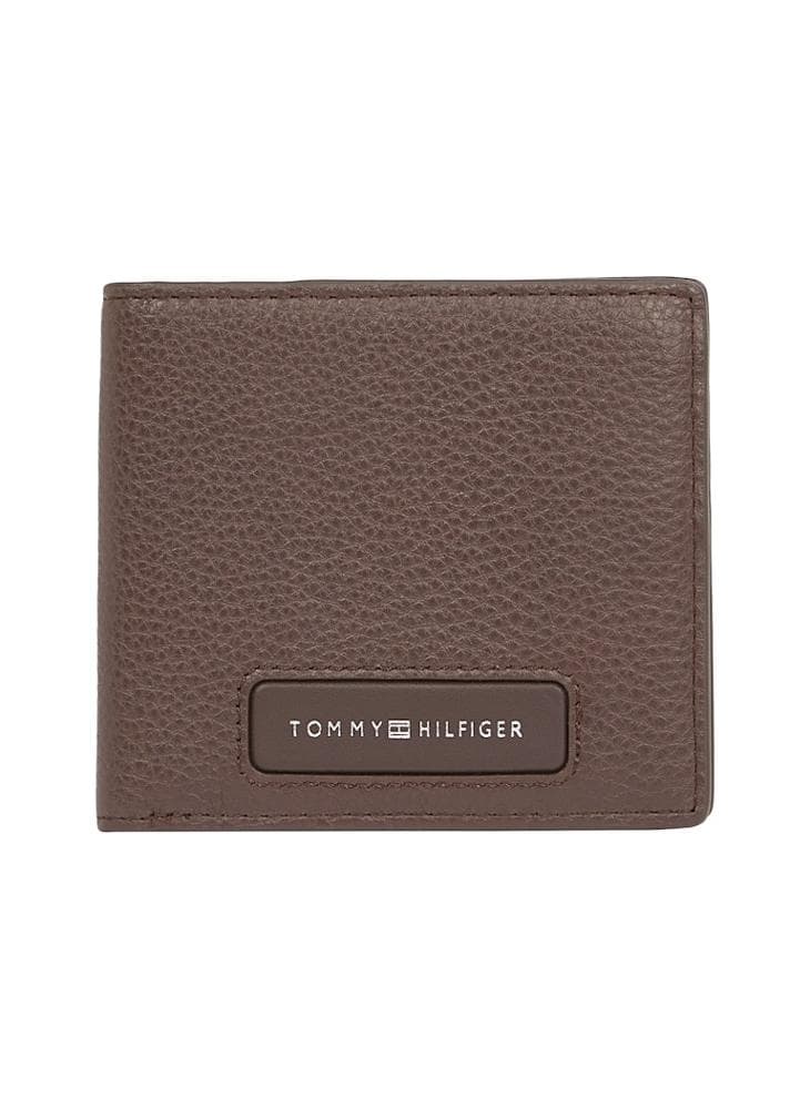 TOMMY HILFIGER Elegant Leather Monogram Mini Card Wallet - Image 1