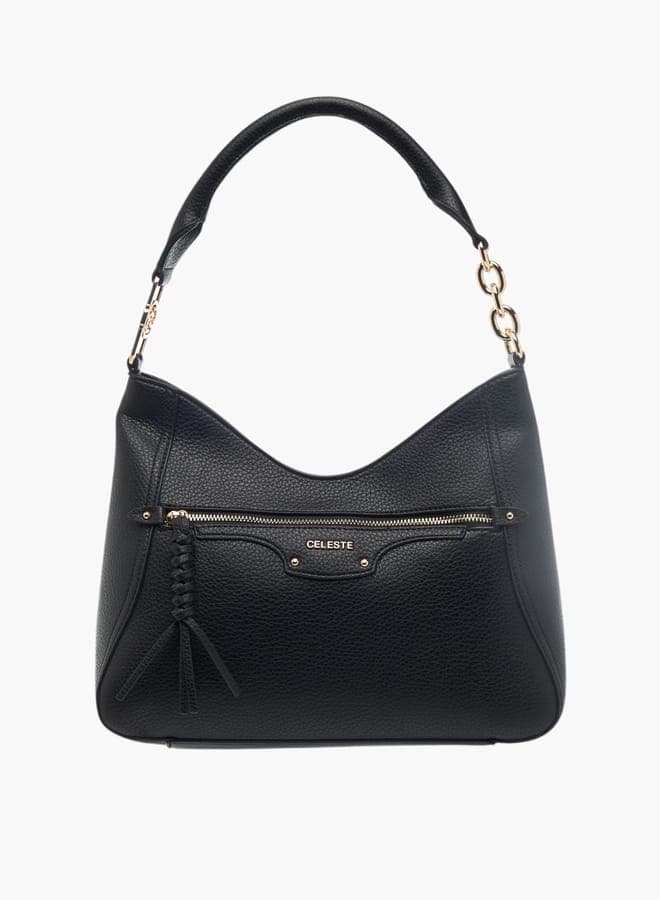 Celeste Chic Textured Shoulder Bag for Women with Zip - Image 1