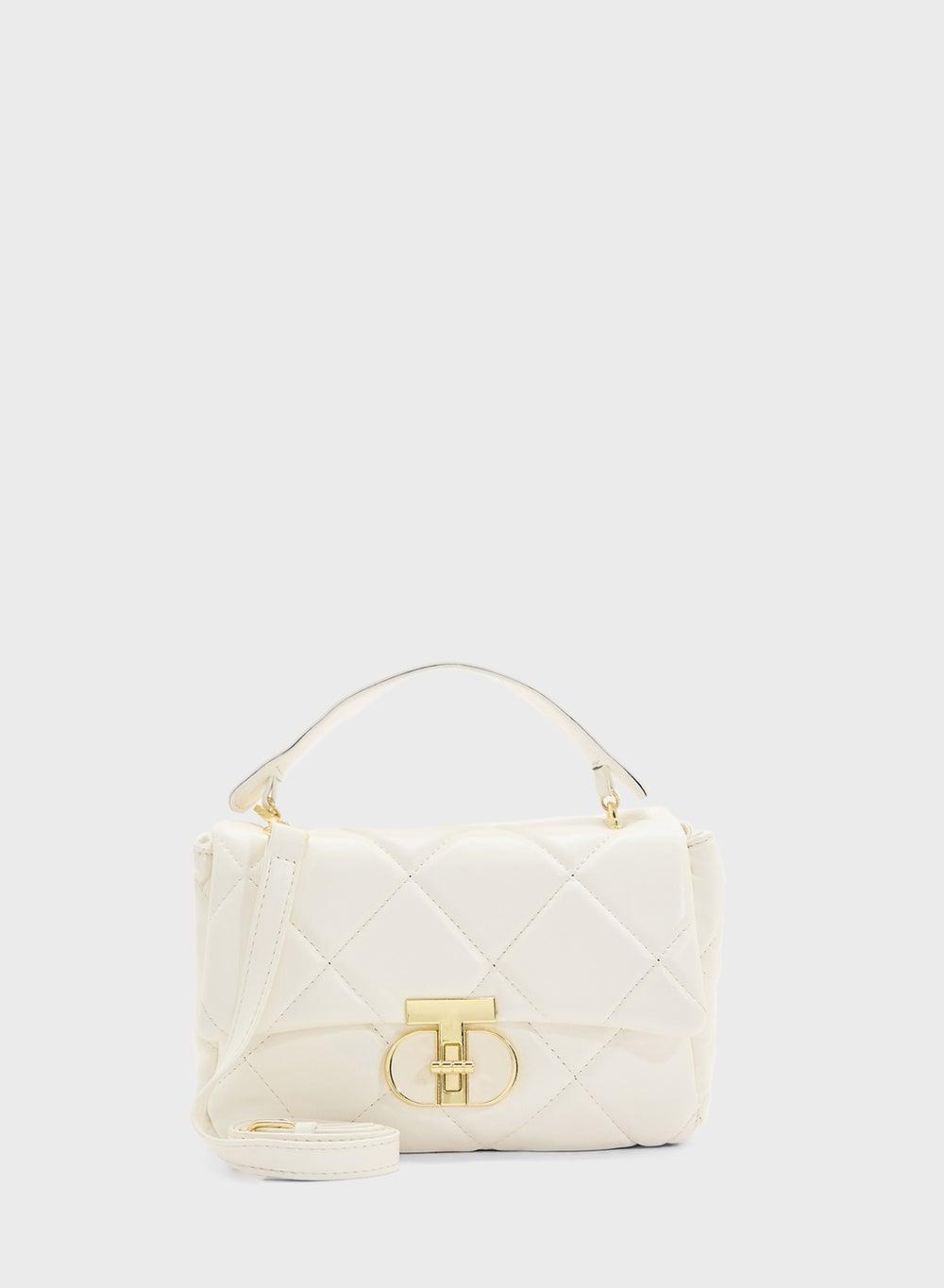 ELLA Quilted Elegance: Chic Crossbody with Top Handle - Image 1