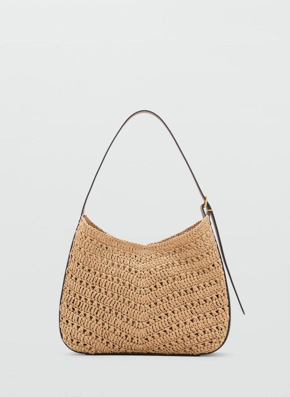 MANGO Women's Chic Natural Fibre Shoulder Bag - Image 1