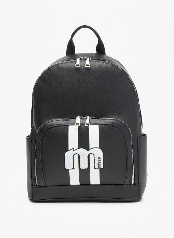 MISSY Chic Applique Backpack for Women - 29x37x14 cm - Image 1