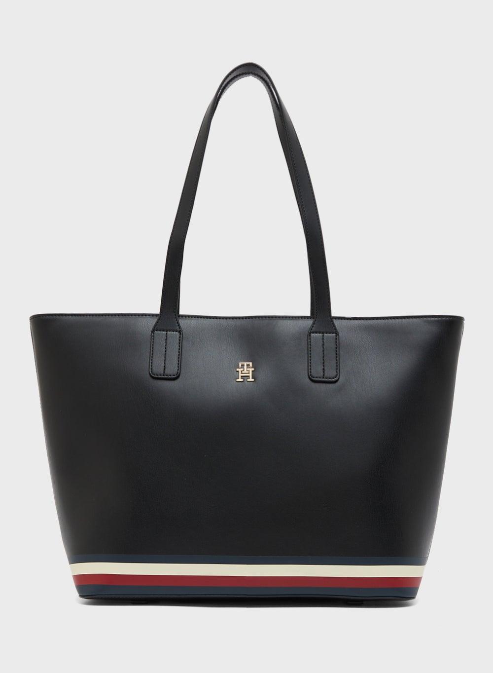 TOMMY HILFIGER Elegant Zip-Over Logo Tote for Women - Image 1