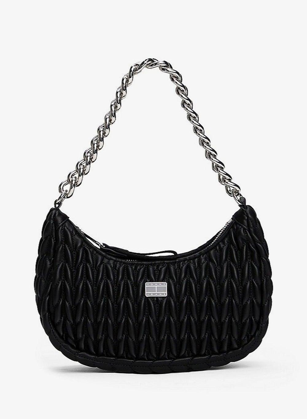 TOMMY JEANS Iconic Quilted Cotton Shoulder Bag for Women - Image 1