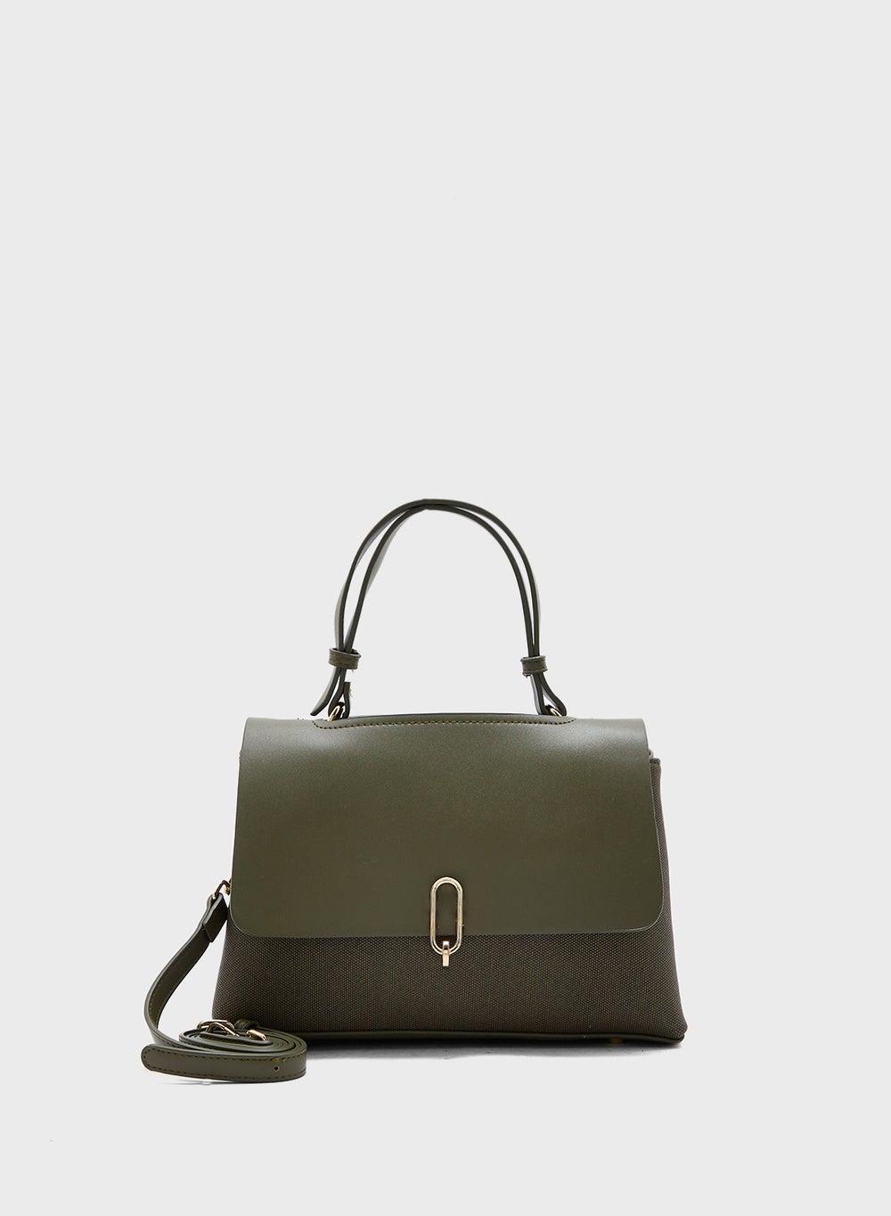 ELLA Chic Metal Trim Satchel - Elegance for Every Occasion - Image 1