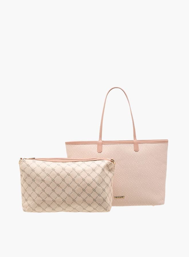 Celeste Elegance Monogram Tote with Pouch - Chic Women's Carryall - Image 1