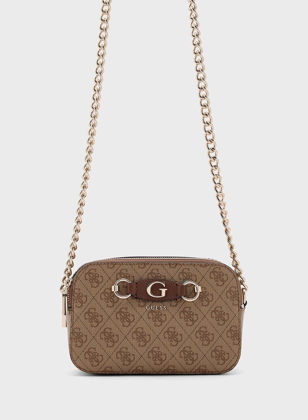 GUESS Izzy Beige Logo Camera Bag for the Modern Woman - Image 1