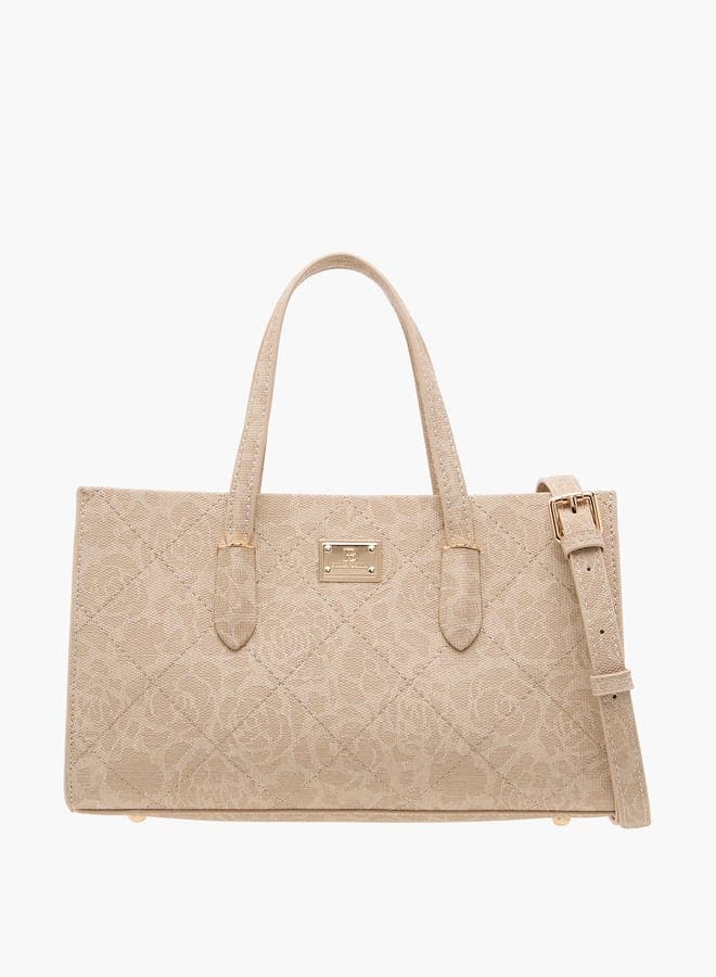 Flora Bella Textured Tote – Elegance with Every Detail - Image 1