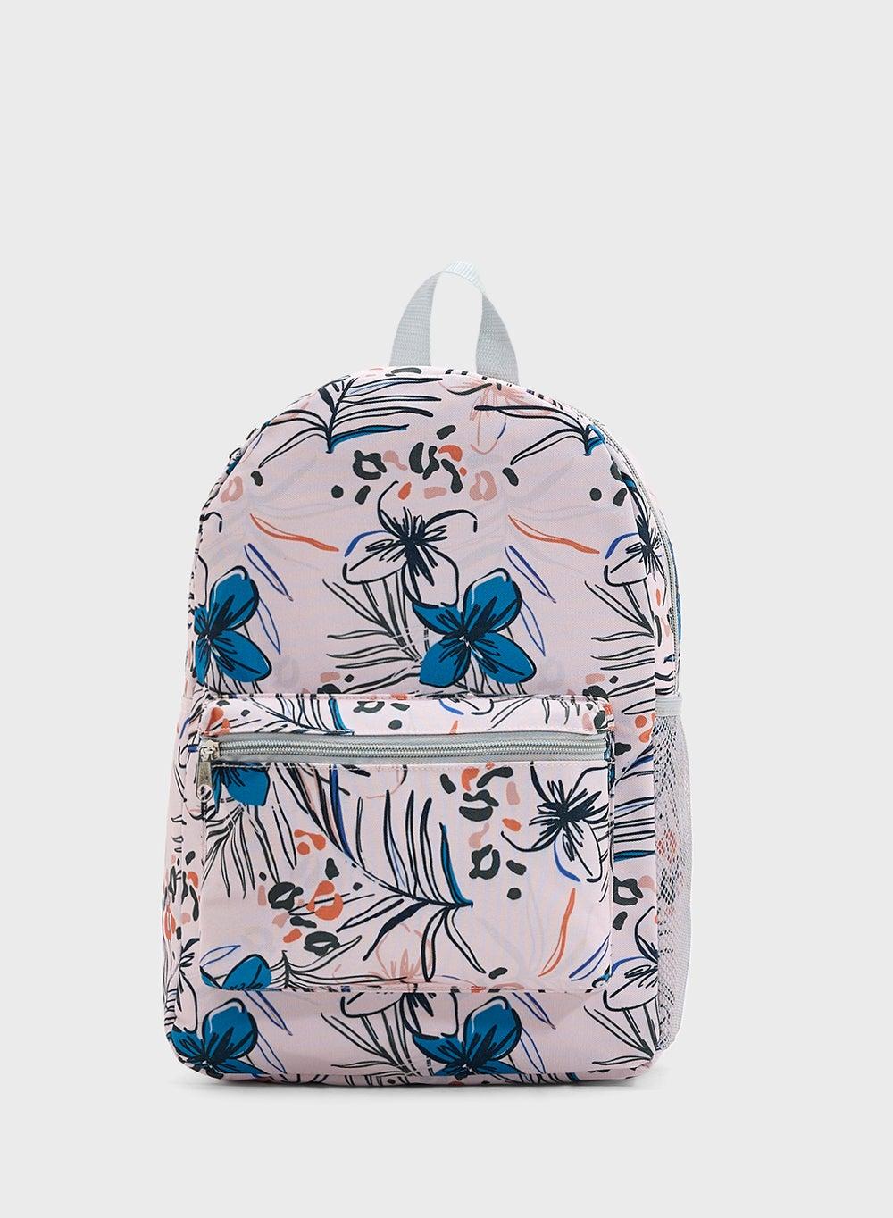 Ginger Blossom Elegance Floral Backpack for Women - Image 1