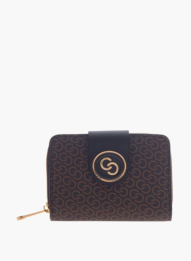 Celeste Monogram Elegance Zip-Around Women's Wallet - Image 1