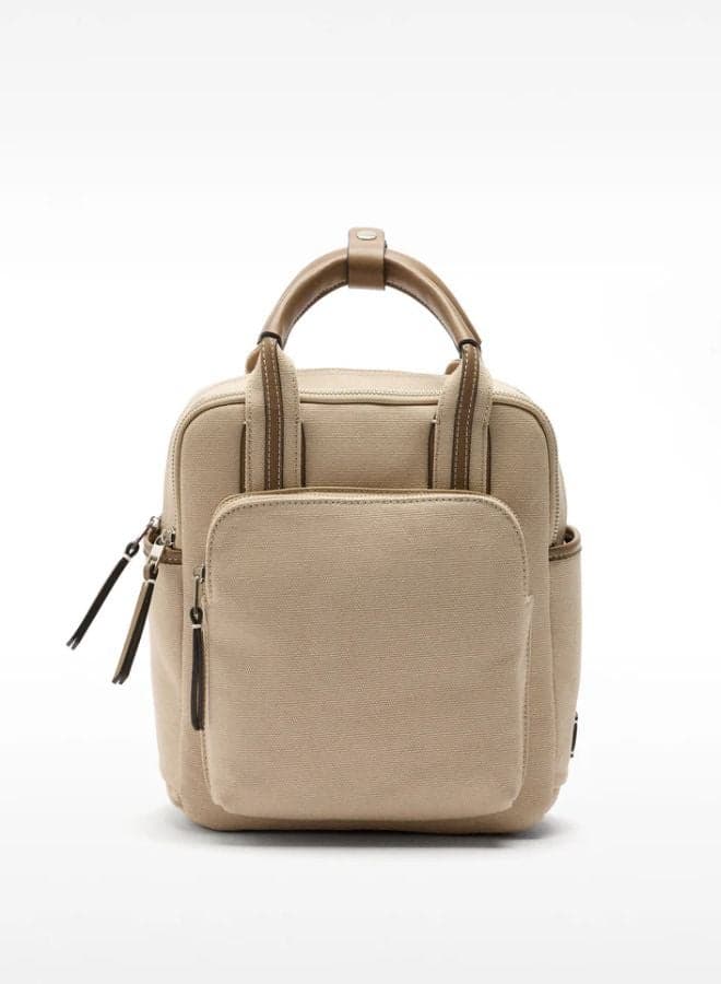 PARFOIS Brown Elegance: Women’s Basic Canvas Backpack - Image 1
