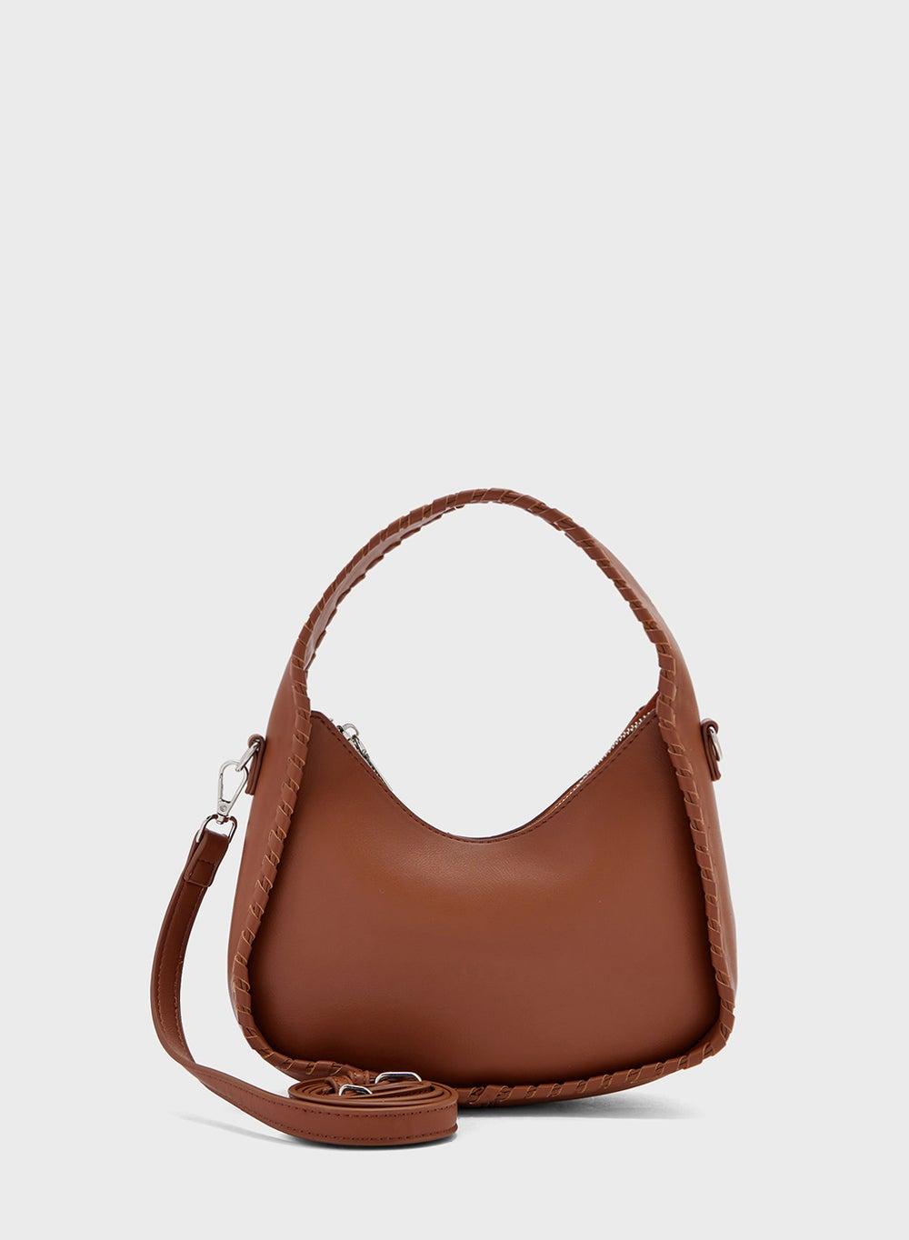 Ginger Stitched Elegance Satchel - Women's Style Essential - Image 1