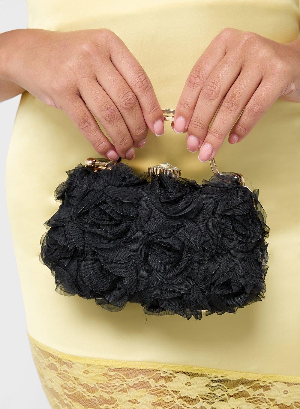 Ginger Boutique Elegant Rose Floral Clutch – Perfect for Women - Image 1