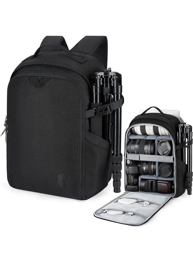BAGSMART Black Elegance: Camera & Laptop Waterproof Case - Image 1