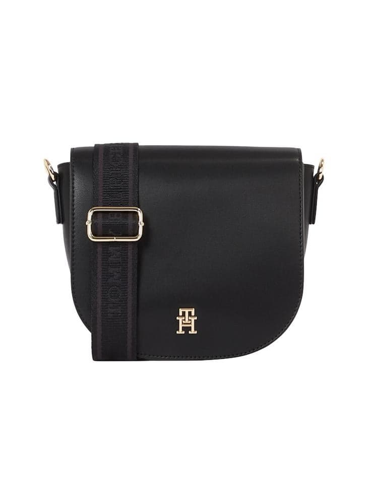 TOMMY HILFIGER Women's Elegant Logotape Saddle Bag - Image 1