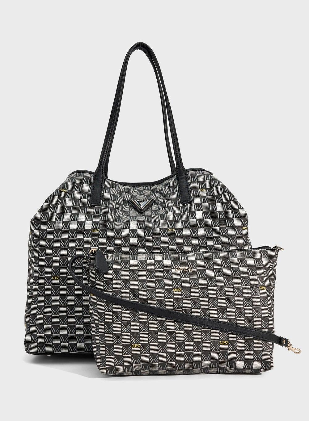 GUESS G Wave Large Black Logo Tote: Elegant and Versatile - Image 1