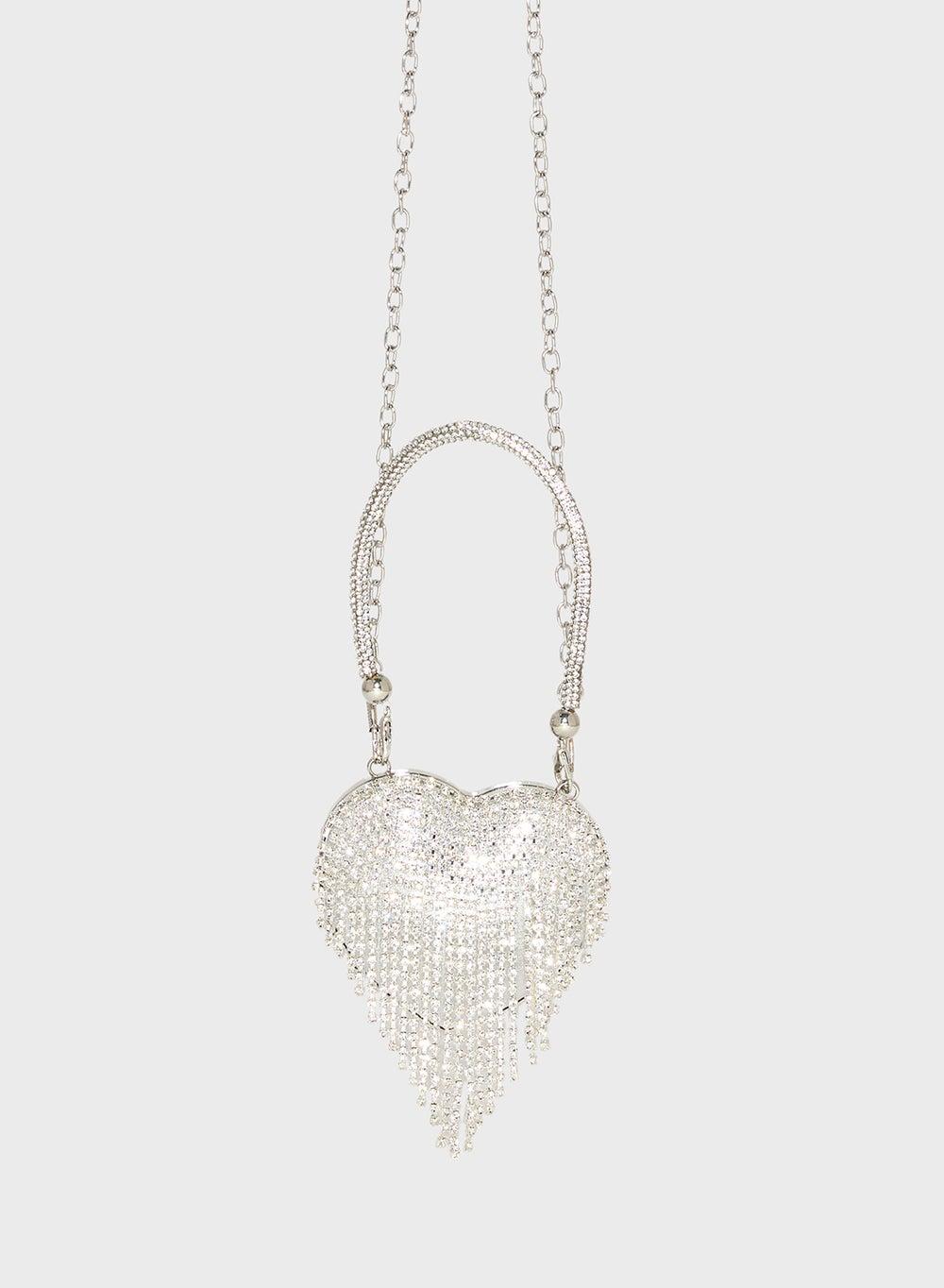 Ginger Boutique Heart Diamante Evening Clutch - Image 1