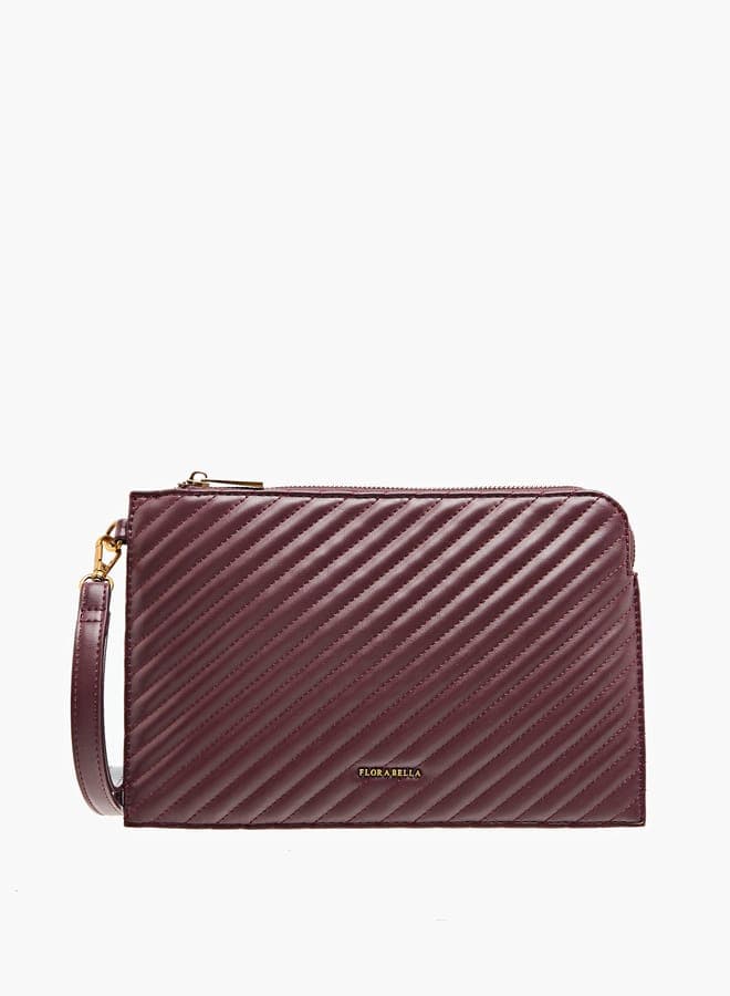 Flora Bella Quilted Elegance Wallet – Sleek, Secure Style - Image 1