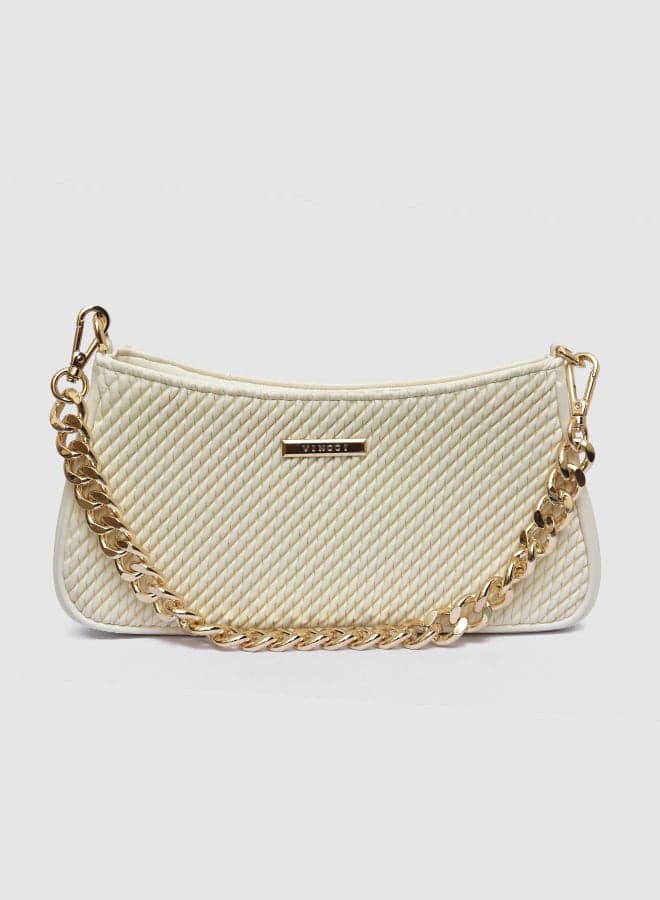 Vincci Elegance Quilted Chain Shoulder Bag for Women - Image 1
