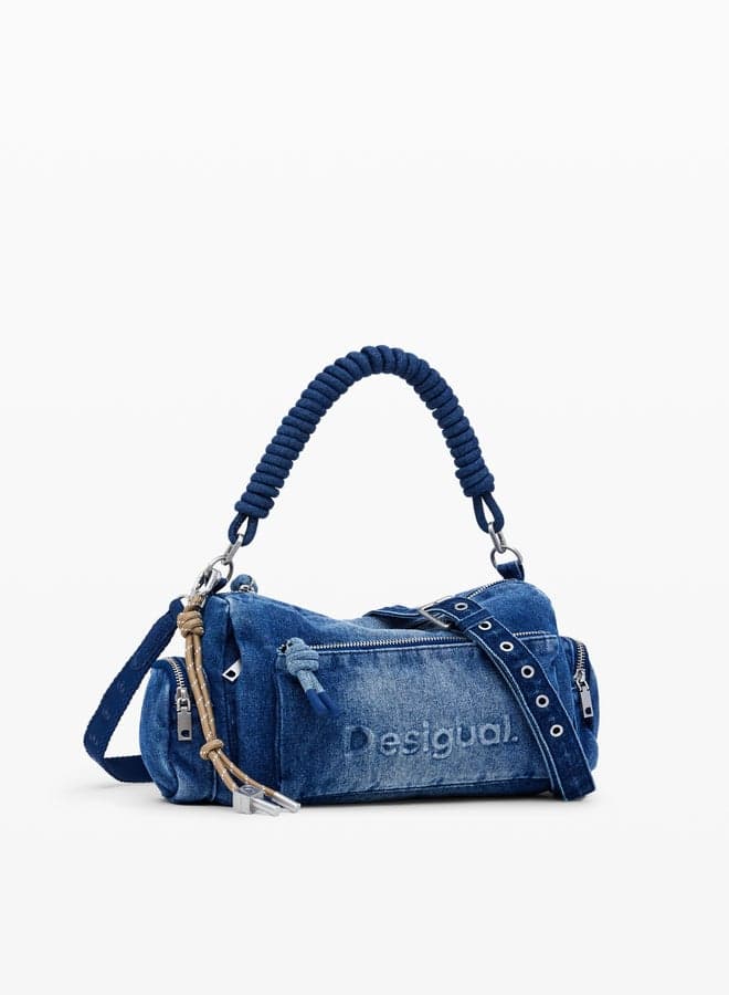 DESIGUAL Blue Half Logo Denim Bag: Chic Accessory for Her - Image 1