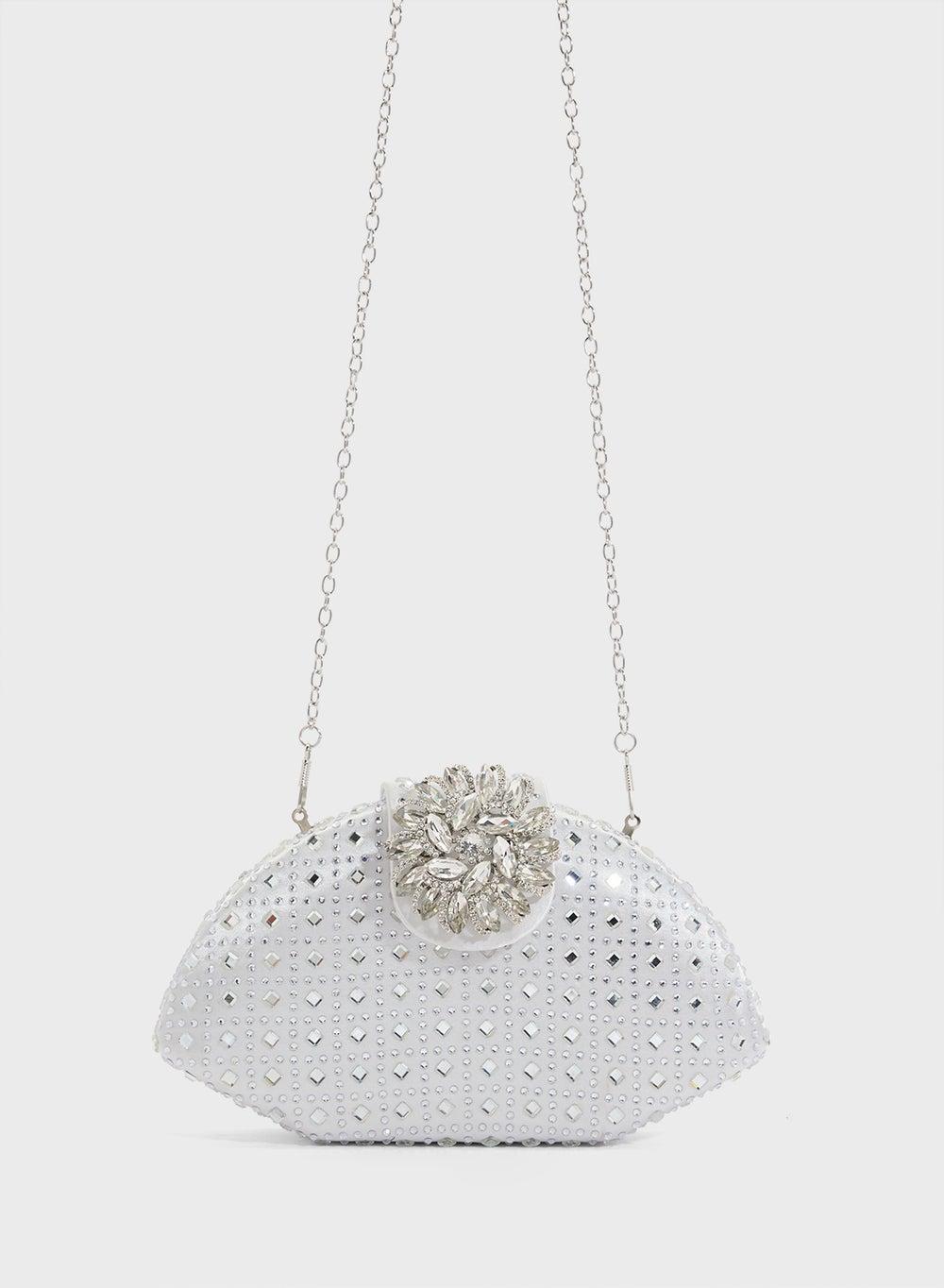 Khizana Dazzling Diamante Clutch Bag for Elegant Evenings - Image 1